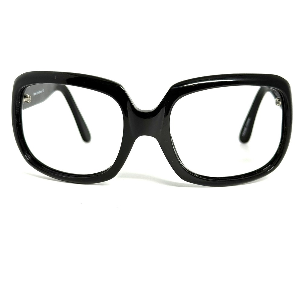 Bebe Eye Swear Pepper Black Oversized Square Rhinestone Logo Frames 63-23-135